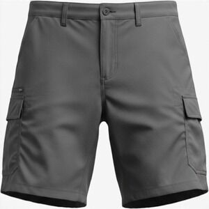 Orvis Tech Cargo Shorts Mens 32 Grey Stretch Hiking Outdoor‎ Utility NWOT